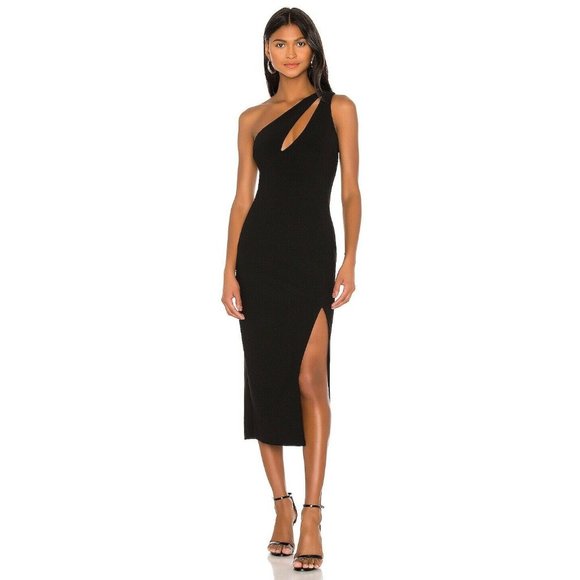 BEC&BRIDGE Emerald Avenue Asymmetrical Midi Dress 8 - Picture 1 of 9